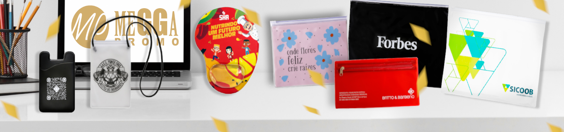 Banner MEGGA DOURADO – PAPELARIA 2025